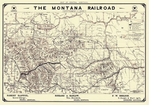 Montana Railroad - Polley 1899 Poster Print by Polley Polley # MTZZ0007