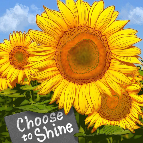 Choose To Shine Poster Print by Marcus Prime # MPSQ280A
