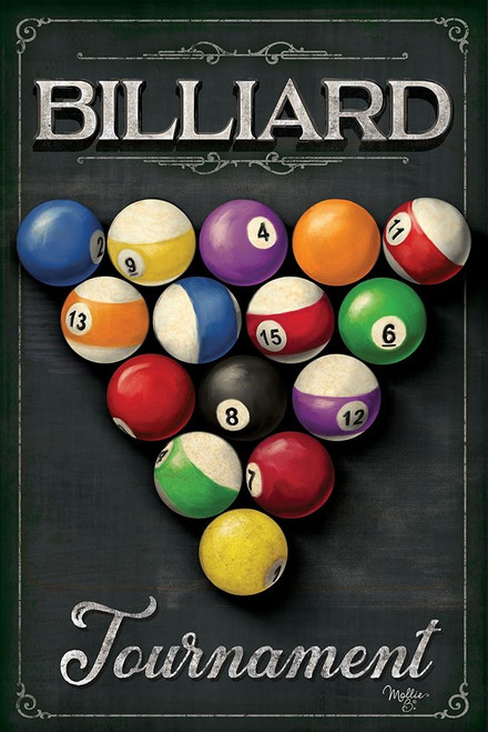 Billiards Tournament    Poster Print by Mollie B. Mollie B. # MOL1963