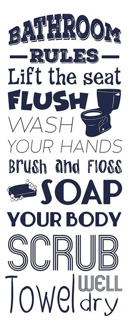 Bath Rules 533 Poster Print by Marcus Prime # MPPL044A2
