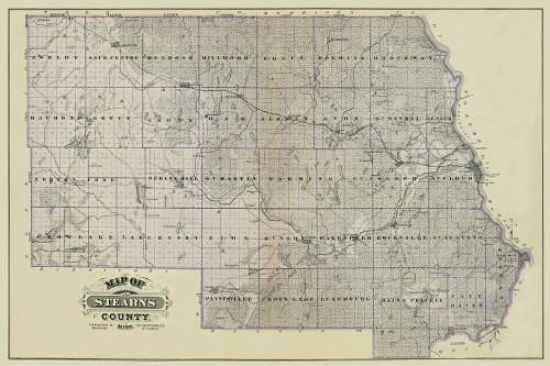 Stearns Minnesota Landowner - Andreas 1874 Poster Print by Andreas Andreas # MNST0002