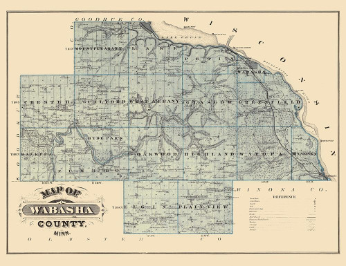 Wabasha Minnesota Landowner - Andreas 1874 Poster Print by Andreas Andreas # MNWA0004