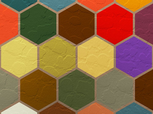Hexagon Textures VI Poster Print by Grayscale Grayscale # MJMCOL00014