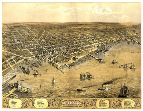 Muskegon Michigan - Ruger 1868 Poster Print by Ruger Ruger # MIMU0001