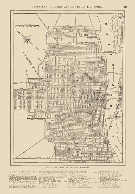 Detroit  Michigan - Reynold 1921 Poster Print by Reynold Reynold # MIDE0012 Detroit  Michigan - Reynold 1921 Poster Print by Reynold Reynold # MIDE0012
