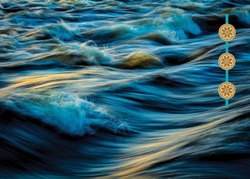 By the Sea Saffron Teal 4 Poster Print by Melody Hogan # MHRC264C