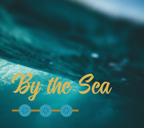 By the Sea Saffron Teal 3 Poster Print by Melody Hogan # MHRC264B