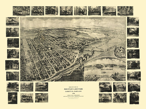 Mountain Lake Park Maryland - Fowler 1906 Poster Print by Fowler Fowler # MDMO0002