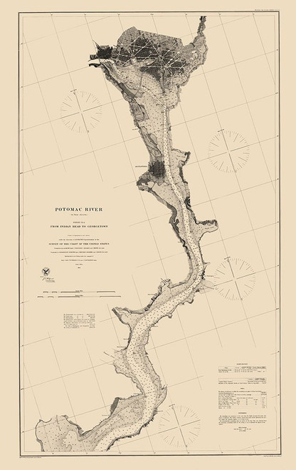 Potomac River Sheet - USCS 1864 Poster Print by USCS USCS # MDPO0001