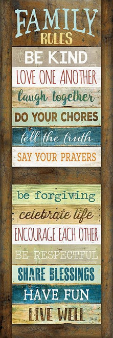 Family Rules Poster Print by Marla Rae # MA2549A