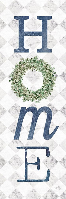 Home with Eucalyptus Wreath II Poster Print by Marla Rae # MAZ5696A
