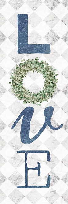 Love with Eucalyptus Wreath II Poster Print by Marla Rae # MAZ5697A