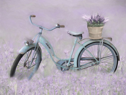 Bicycle in Lavender Poster Print by Lori Deiter # LD2290