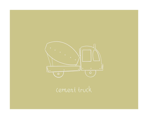 Cement Truck Poster Print by Leah Straatsma # LSRC108A
