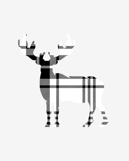 Tartan Deer Poster Print by Leah Straatsma # LSRC102B