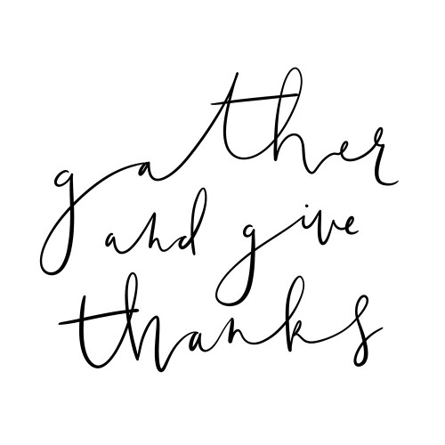 Gather and Give Thanks Poster Print by Leah Straatsma # LSSQ003A