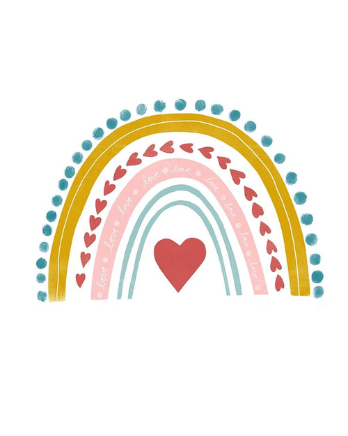 Happy Heart Rainbow Poster Print by Leah Straatsma # LSRC165A