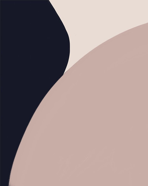 Navy Rose Abstract 1 Poster Print by Leah Straatsma # LSRC093A