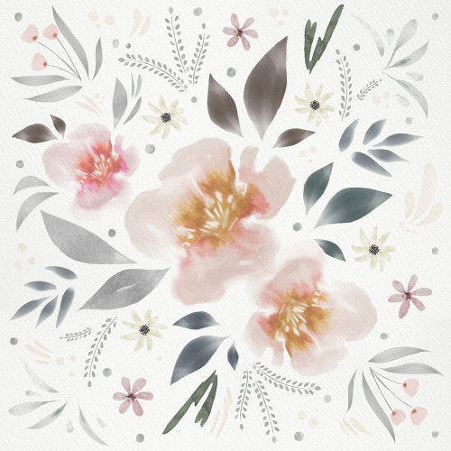 Floral Square Piece Poster Print by Leah Straatsma # LSSQ010