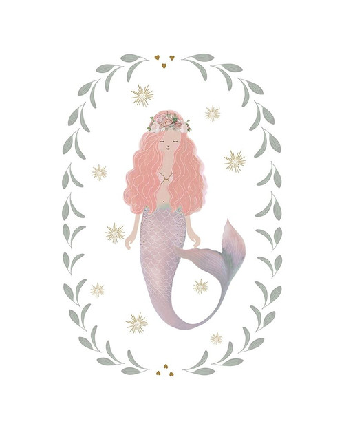 Pink Mermaid Poster Print by Leah Straatsma # LSRC059B