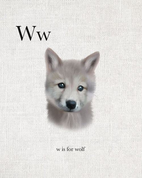 W is for Wolf Poster Print by Leah Straatsma # LSRC047W