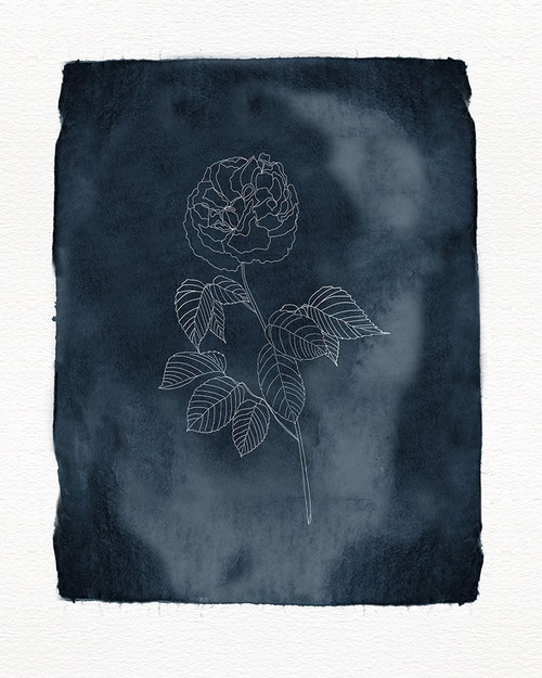 Blue Floral 2 Poster Print by Leah Straatsma # LSRC057D