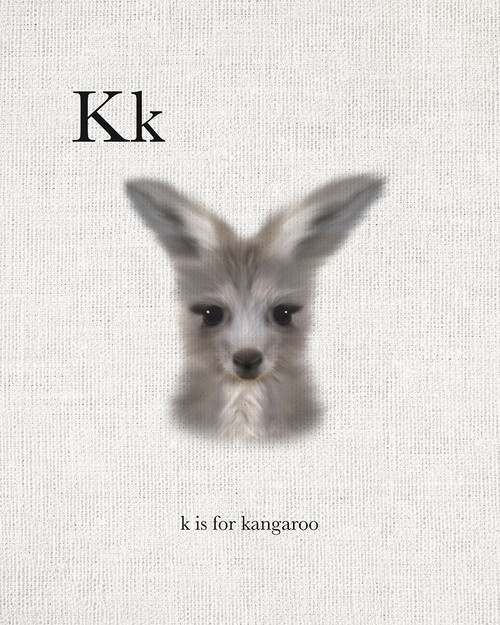 K is for Kangaroo Poster Print by Leah Straatsma # LSRC047K