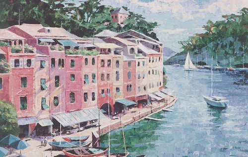 Pink Houses I Poster Print by Unknown Unknown # LO1