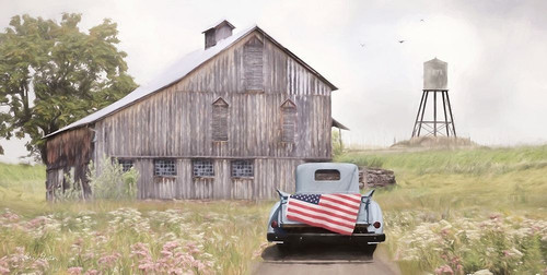 Flag on Tailgate  Poster Print by Lori Deiter # LD1820B