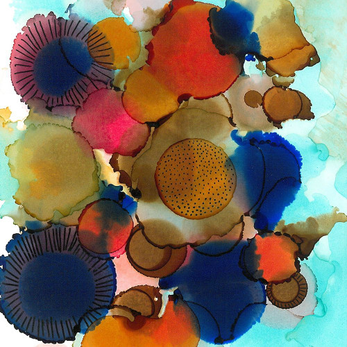 Crowded Spheres 1 Poster Print by Kim Rupe # KRUSQ005A