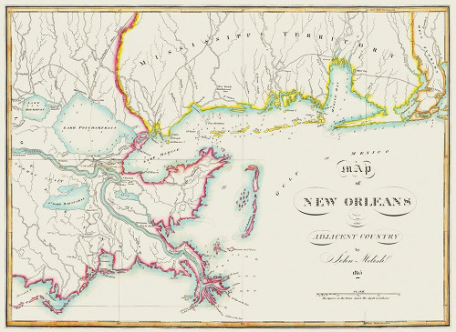 New Orleans Louisiana -Melish 1815 Poster Print by Melish Melish # LANE0003