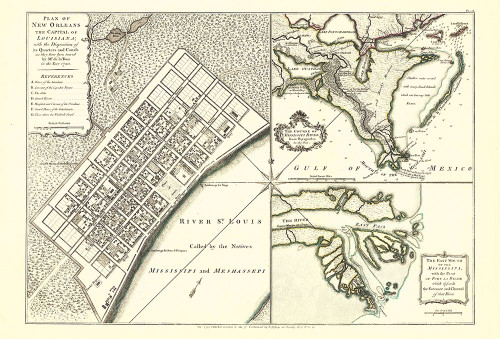 New Orleans Louisiana - Jefferys 1759 Poster Print by Jefferys Jefferys # LANE0012