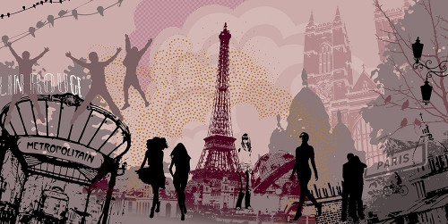 Paris with love Poster Print by Atelier Farkas # L095