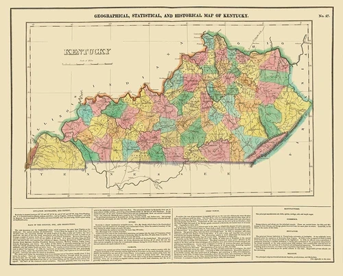 Kentucky - Carey 1822 Poster Print by Carey Carey # KYZZ0011