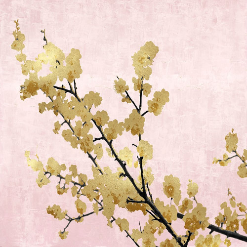 Gold Blossoms on Pink I Poster Print by Kate Bennett # KTB116625