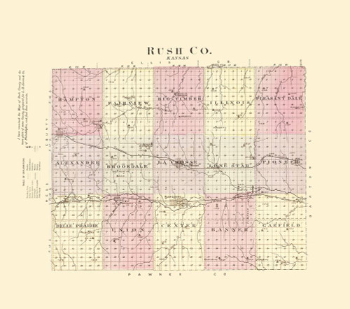 Rush Kansas - Everts 1887 Poster Print by Everts Everts # KSRU0001