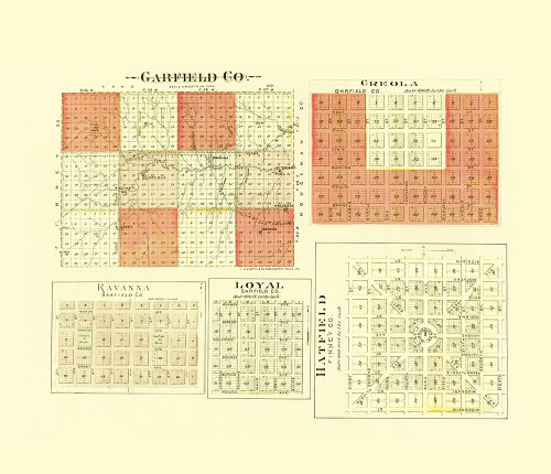 Garfield Kansas - Everts 1887 Poster Print by Everts Everts # KSGA0001
