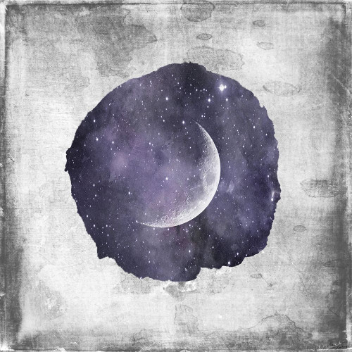 Purple Crescent Moon Poster Print by Gigi Louise # KBSQ056B