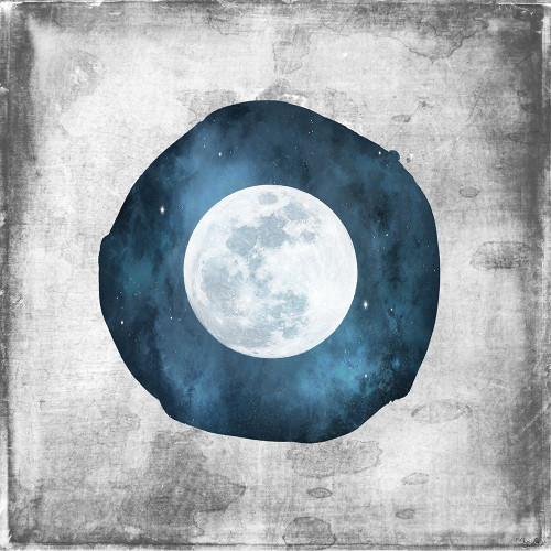Blue Full Moon Poster Print by Gigi Louise # KBSQ056A