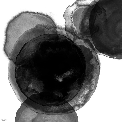 Black Circle Abstract 2 Poster Print by Gigi Louise # KBSQ065B