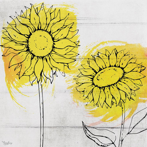 Two Sunflowers Poster Print by Gigi Louise # KBSQ029A
