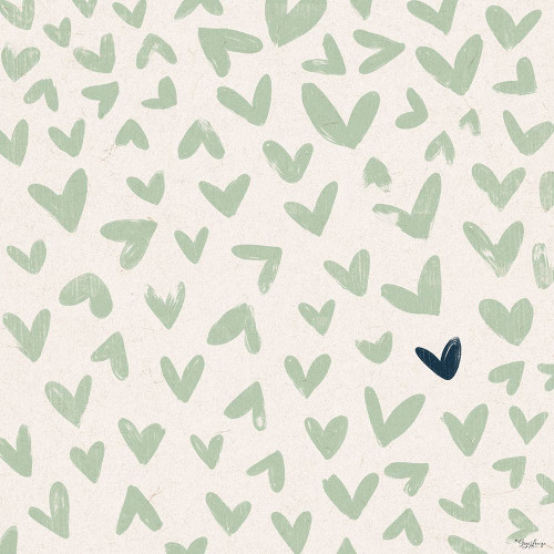 Green Hearts Poster Print by Gigi Louise # KBSQ035A