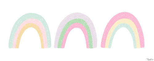 Pastel Rainbows Poster Print by Gigi Louise # KBRN008A Pastel Rainbows Poster Print by Gigi Louise # KBRN008A