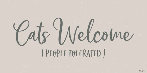 Cats Welcome Poster Print by Gigi Louise # KBRN012B