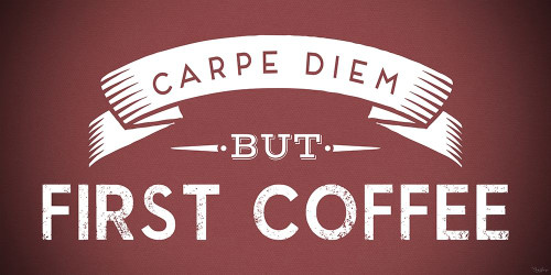 Coffee Red Poster Print by Gigi Louise # KBRN002B