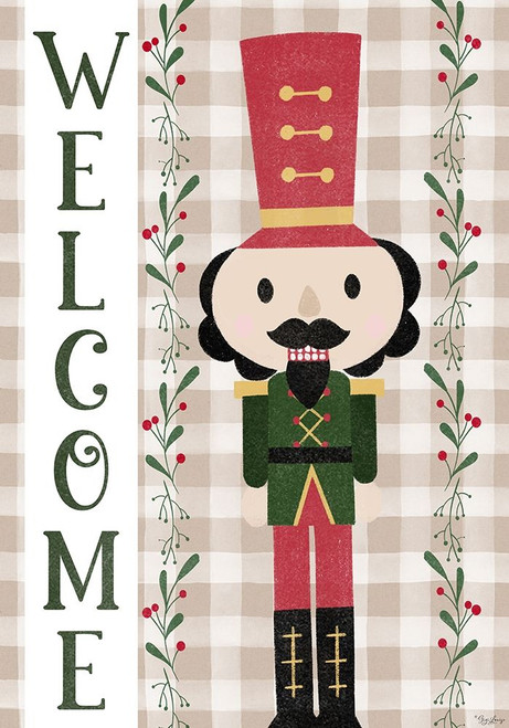 Welcome Nutcracker Flag Poster Print by Gigi Louise # KBRC083
