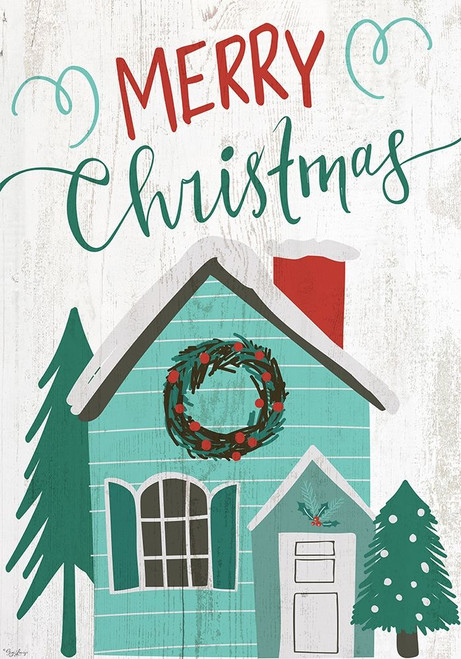 Christmas House Flag Poster Print by Gigi Louise # KBRC077