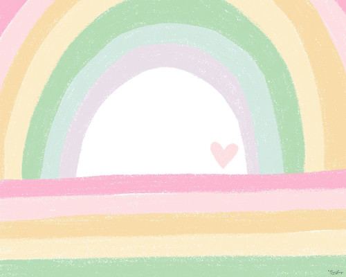 Pastel Rainbow Poster Print by Gigi Louise # KBRC096A Pastel Rainbow Poster Print by Gigi Louise # KBRC096A