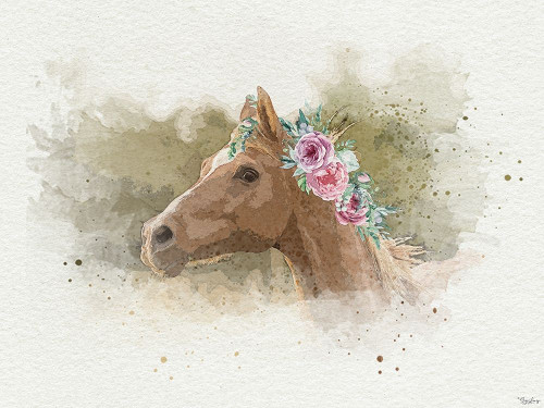 Watercolor Horse Poster Print by Gigi Louise # KBRC056A