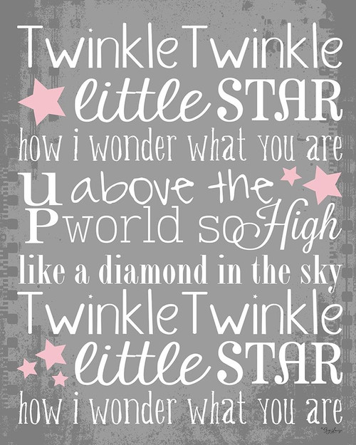 Twinkle Pink Stars Poster Print by Gigi Louise # KBRC047A
